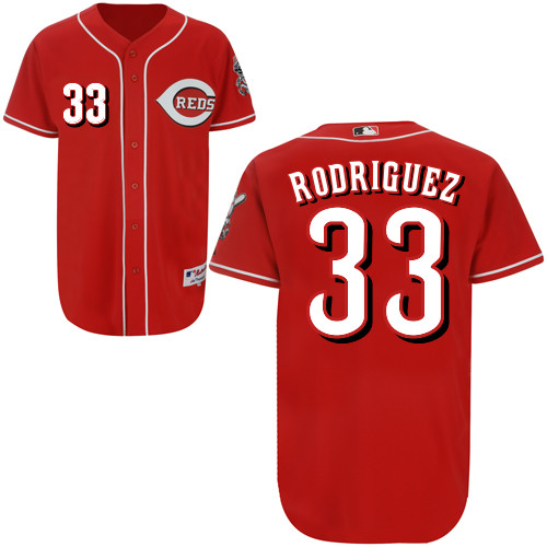 Yorman Rodriguez #33 MLB Jersey-Cincinnati Reds Men's Authentic Red Baseball Jersey